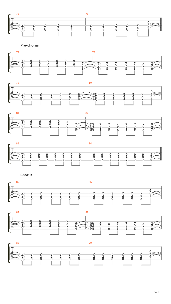 Over The Line吉他谱