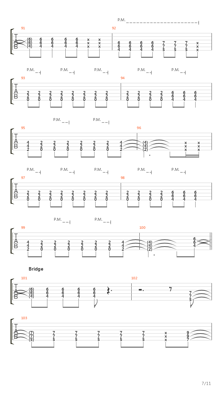 Over The Line吉他谱