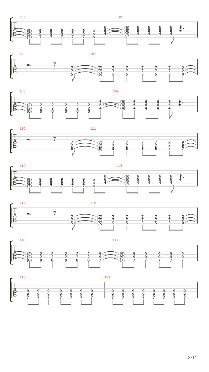 Over The Line吉他谱