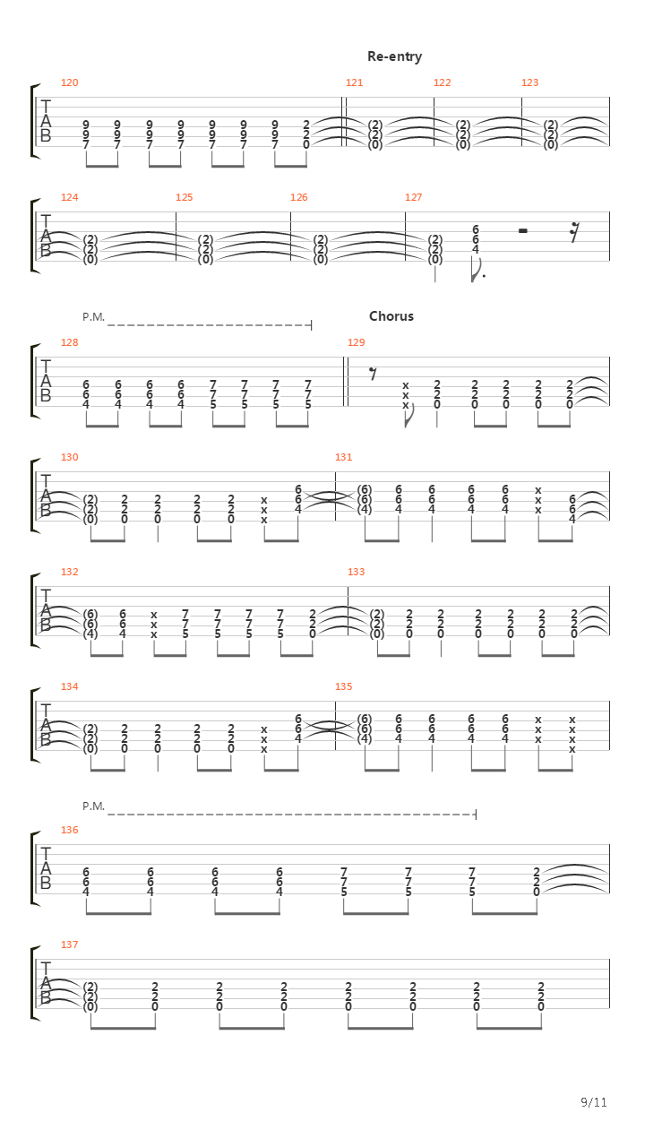 Over The Line吉他谱