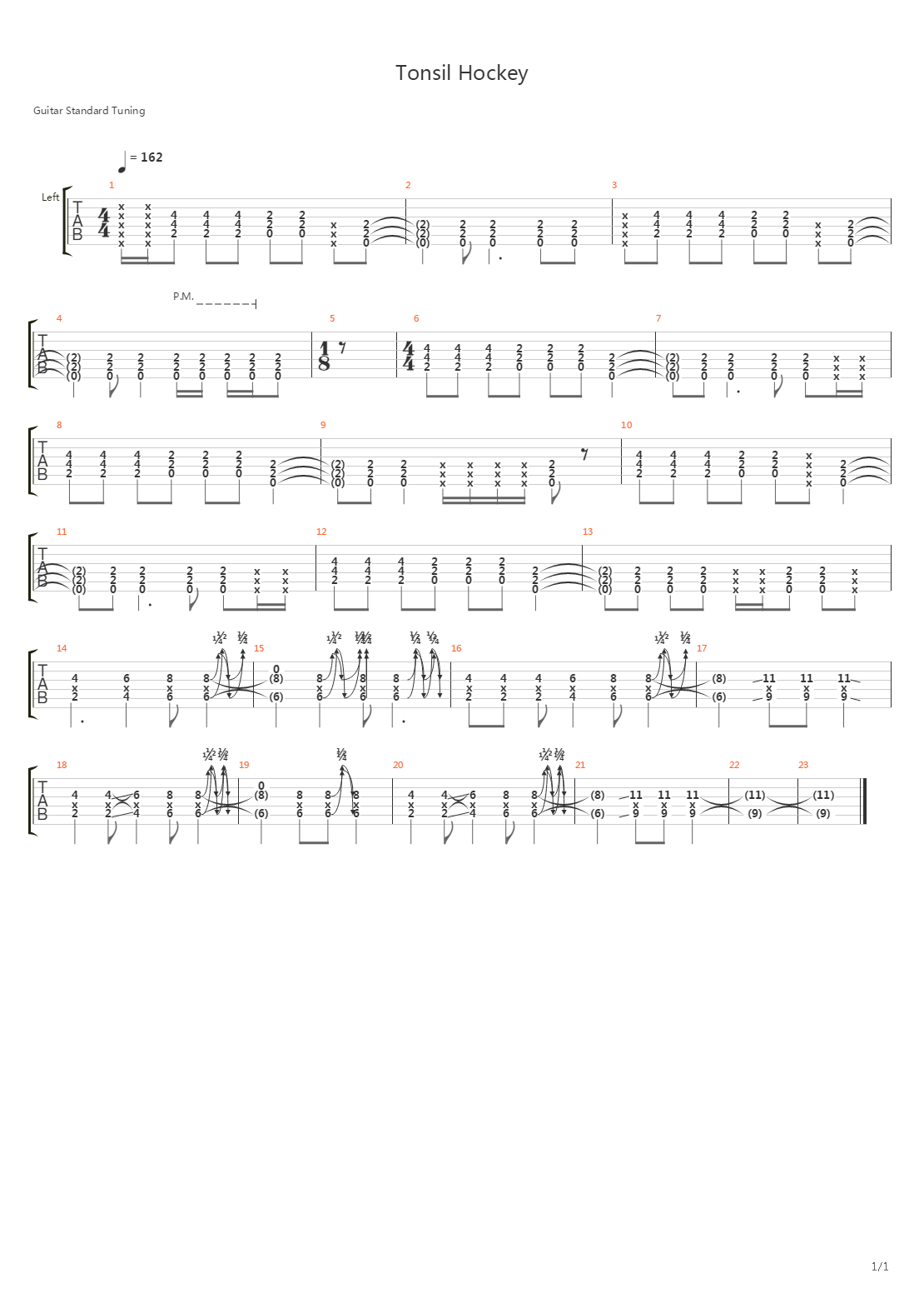 Tonsil Hockey吉他谱