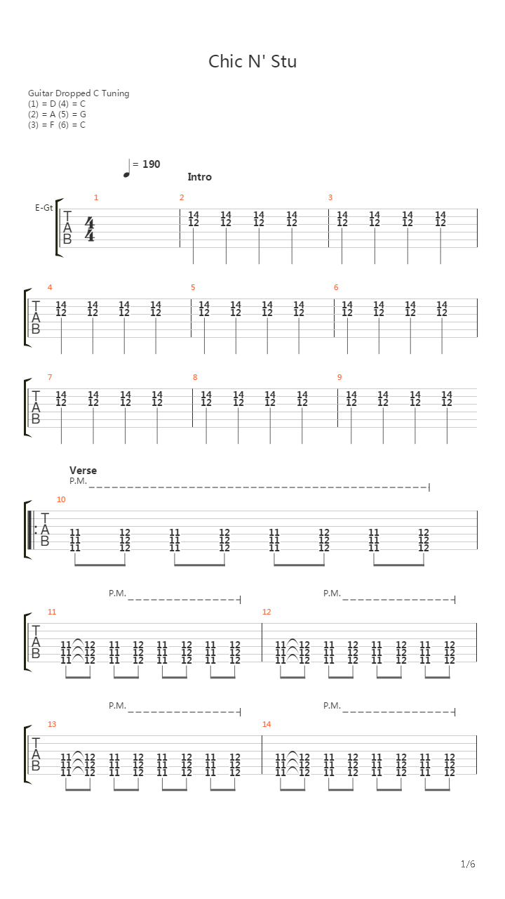Chic N Stu吉他谱