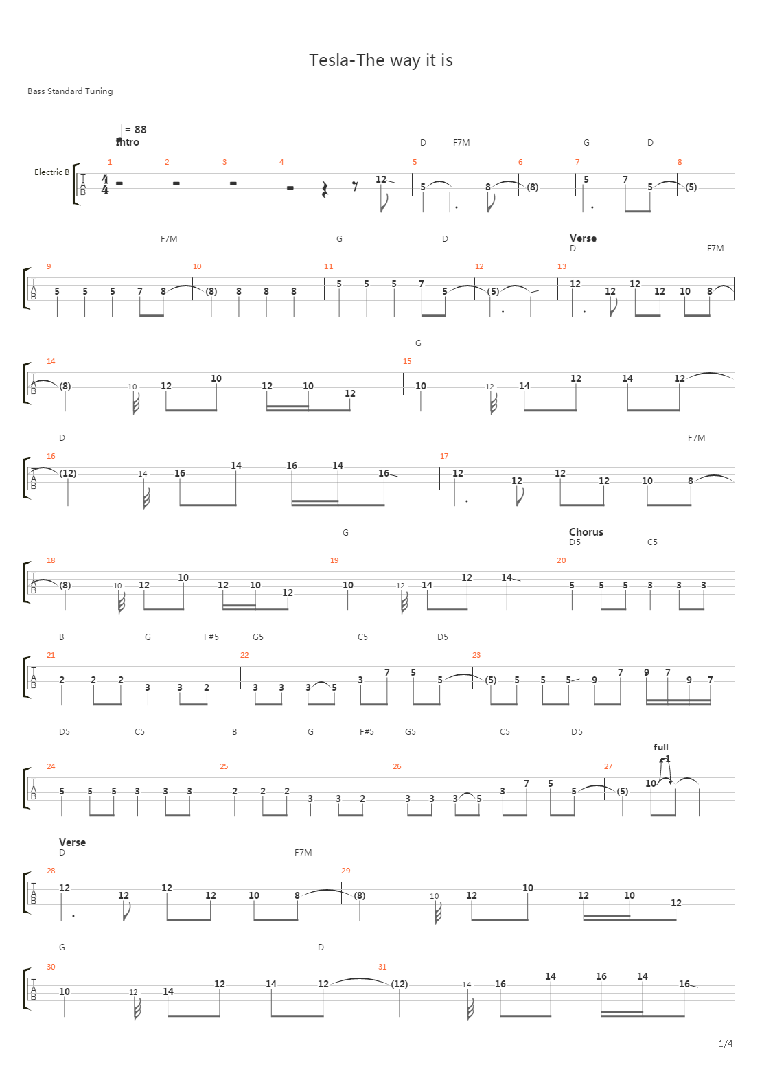 The Way It Is吉他谱