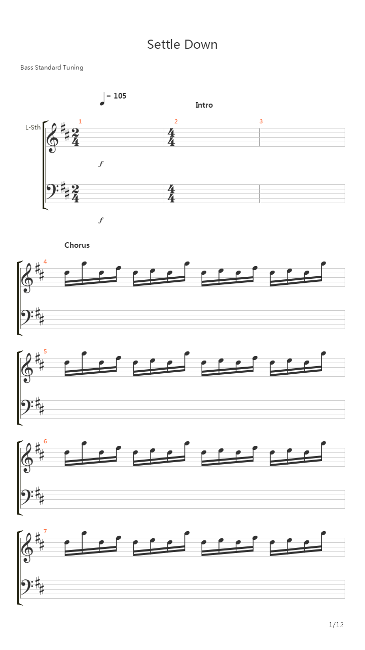 Settle Down吉他谱
