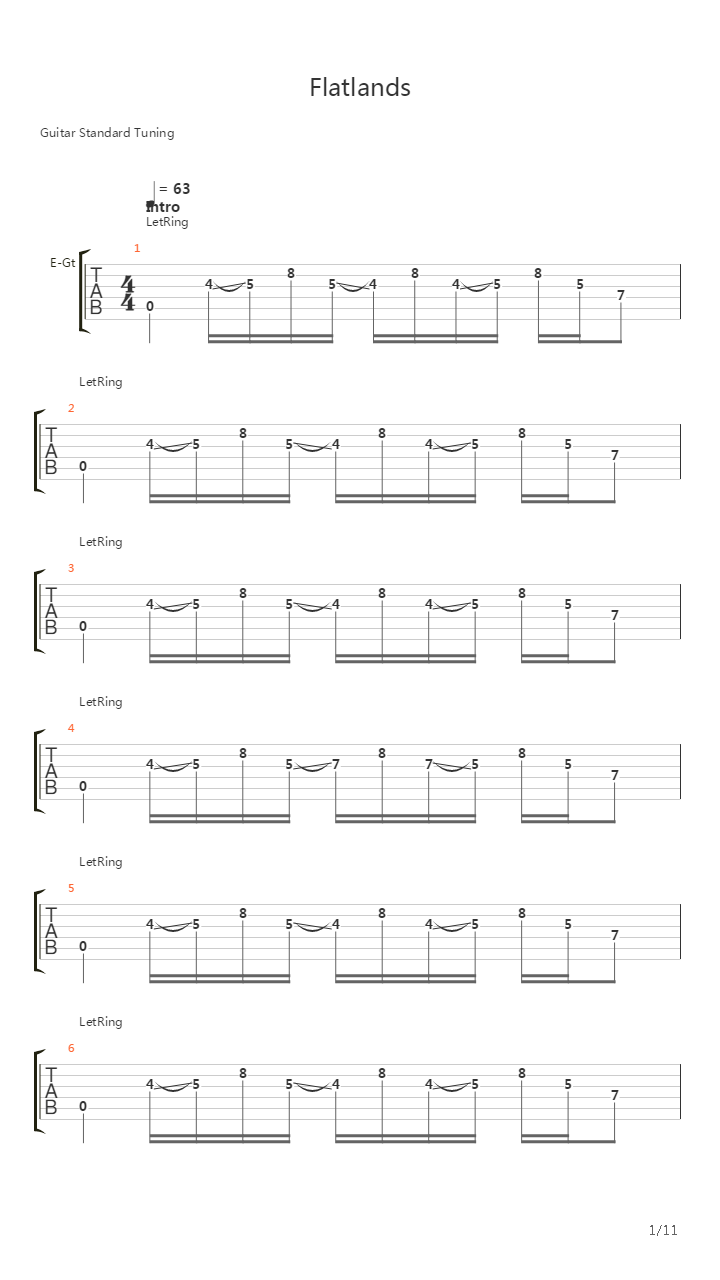 Flatlands吉他谱