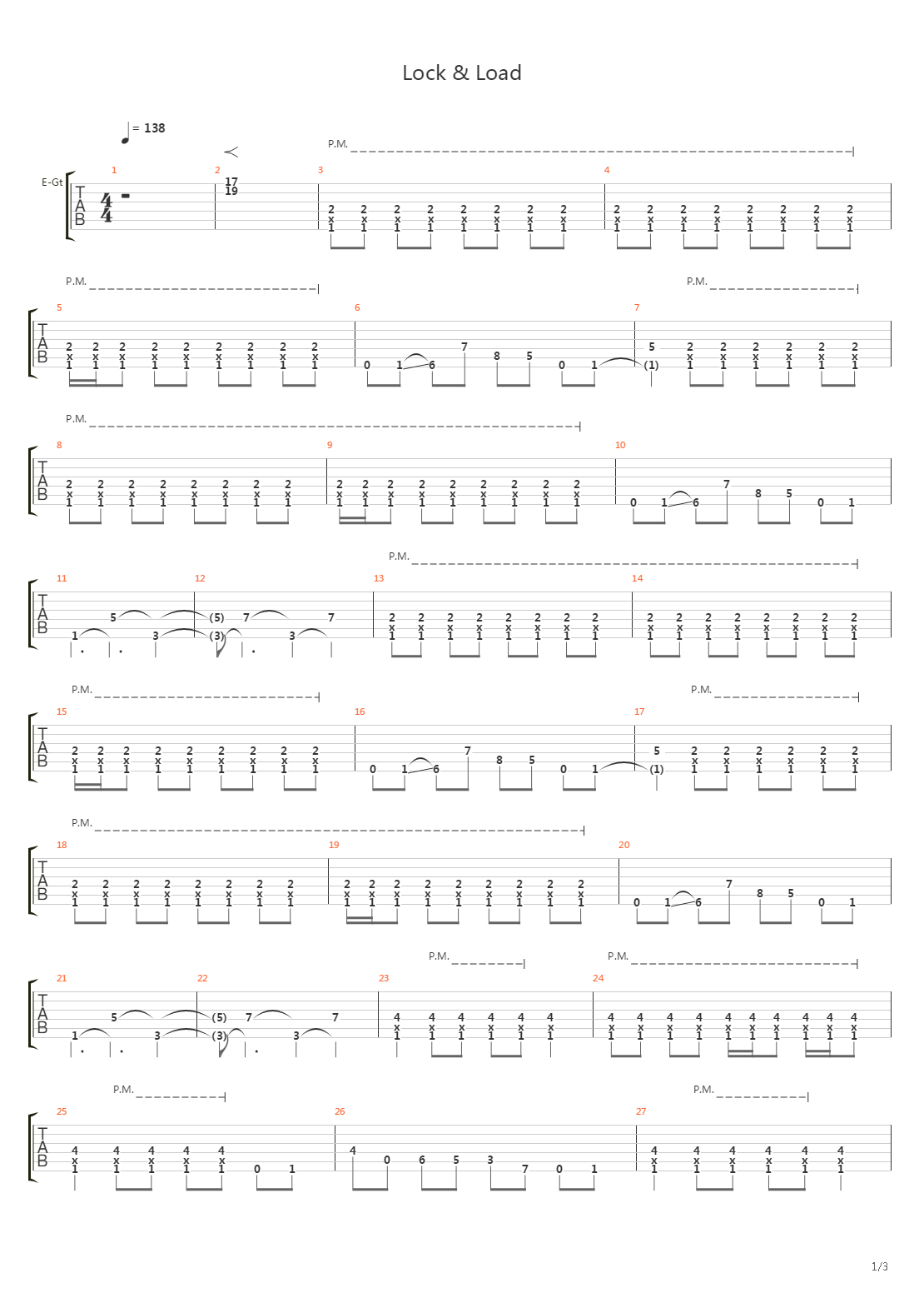 Lock And Load吉他谱