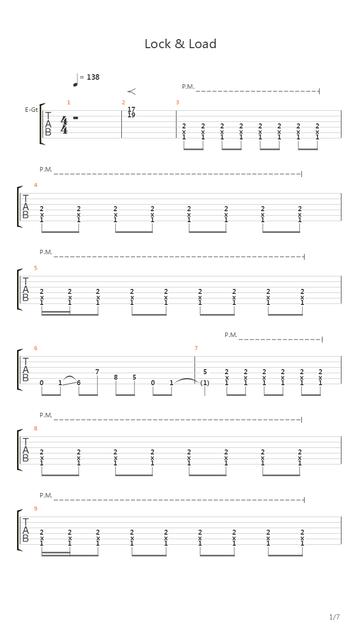 Lock And Load吉他谱