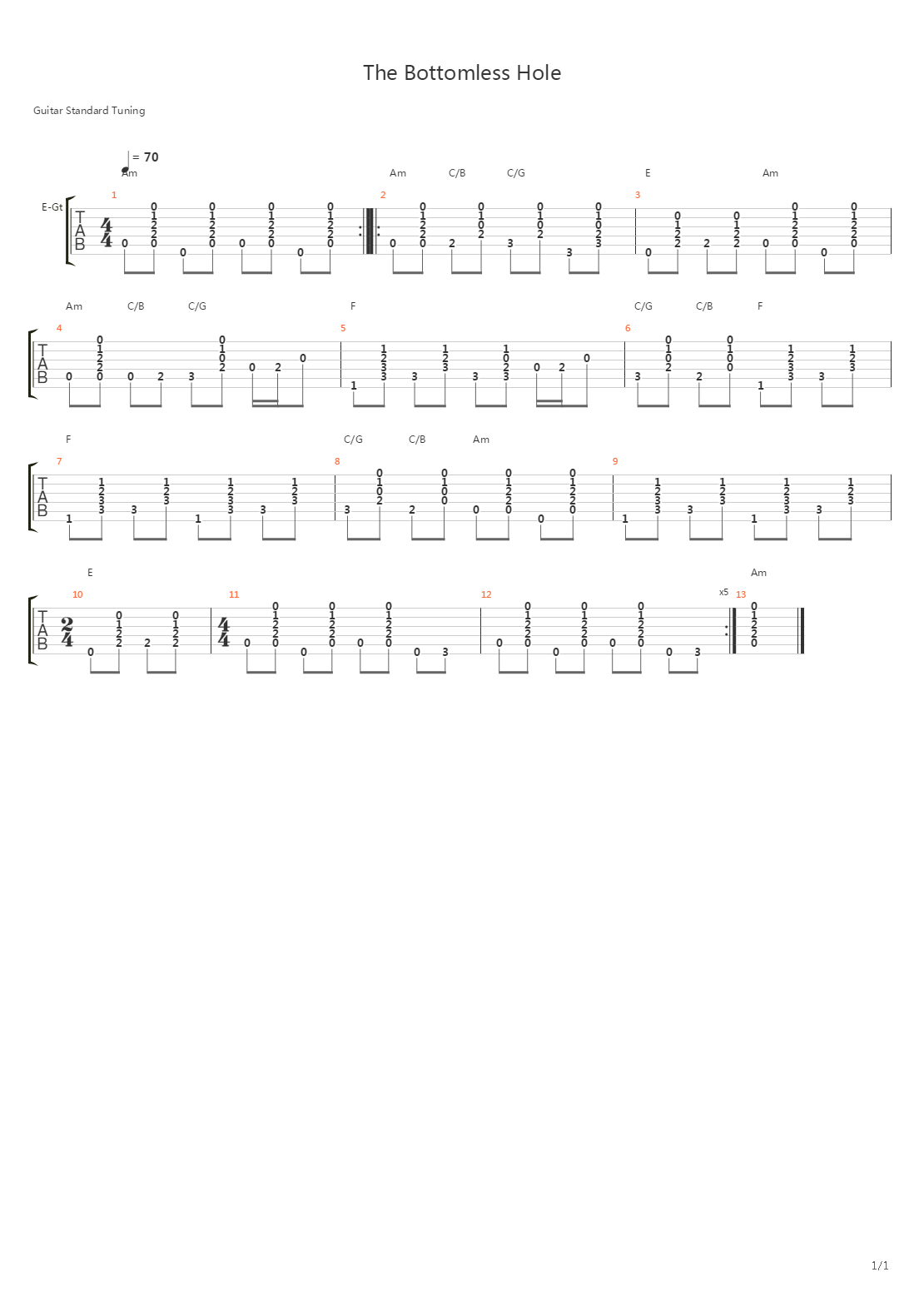 The Bottomless Hole吉他谱