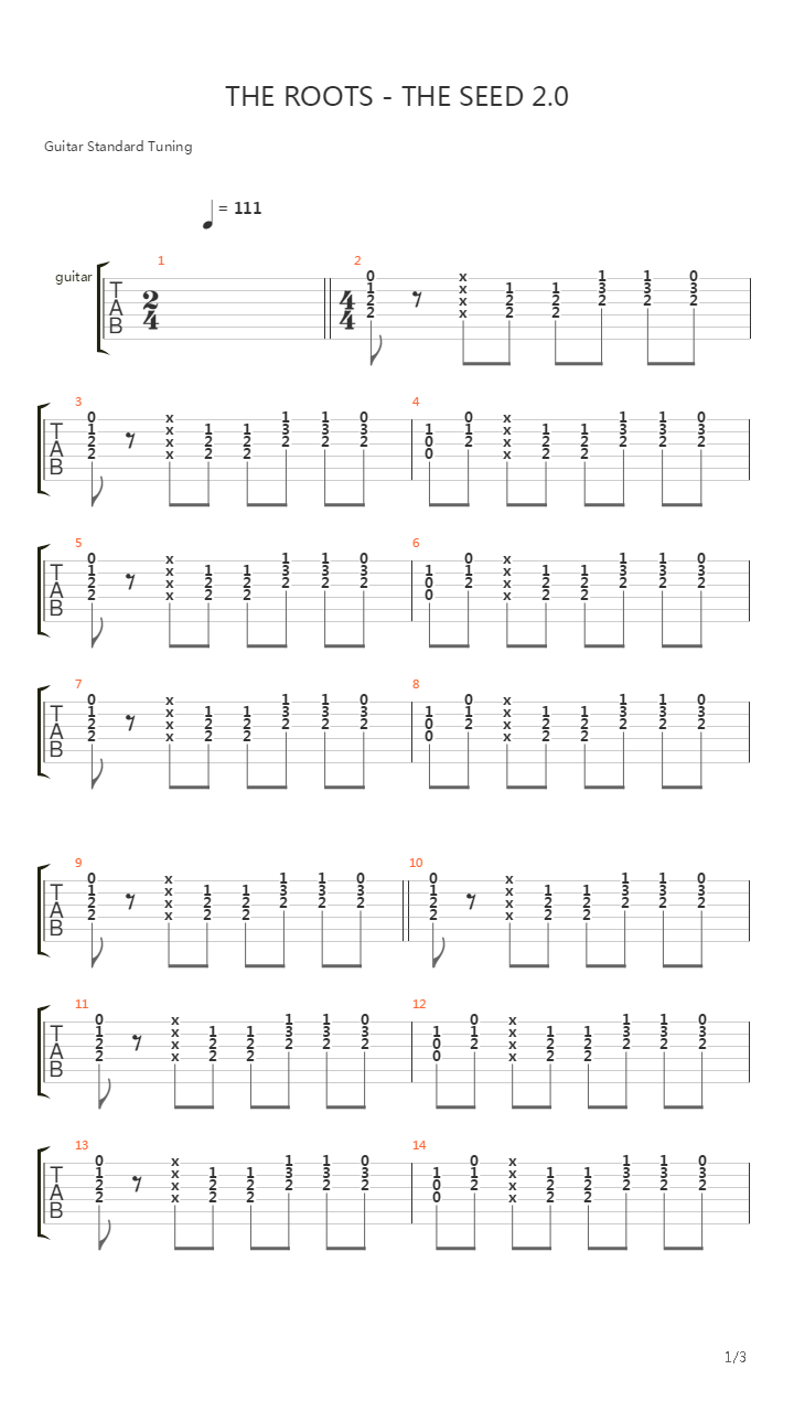 The Seed 20吉他谱