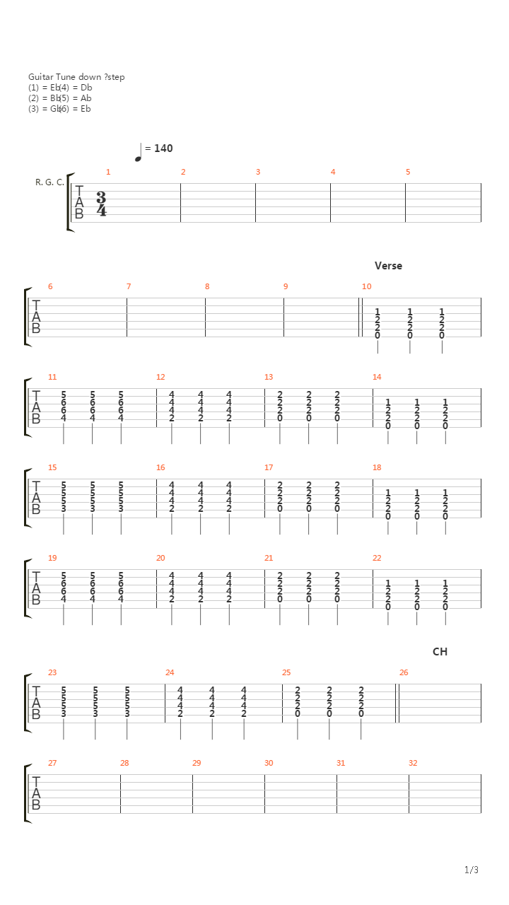 Highlow吉他谱