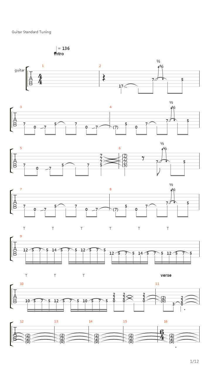 Elevate吉他谱