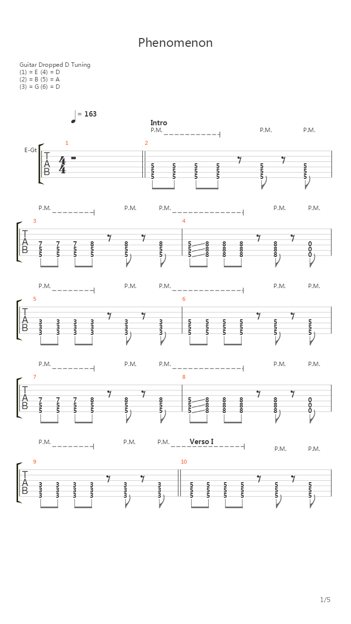 Phenomenon吉他谱