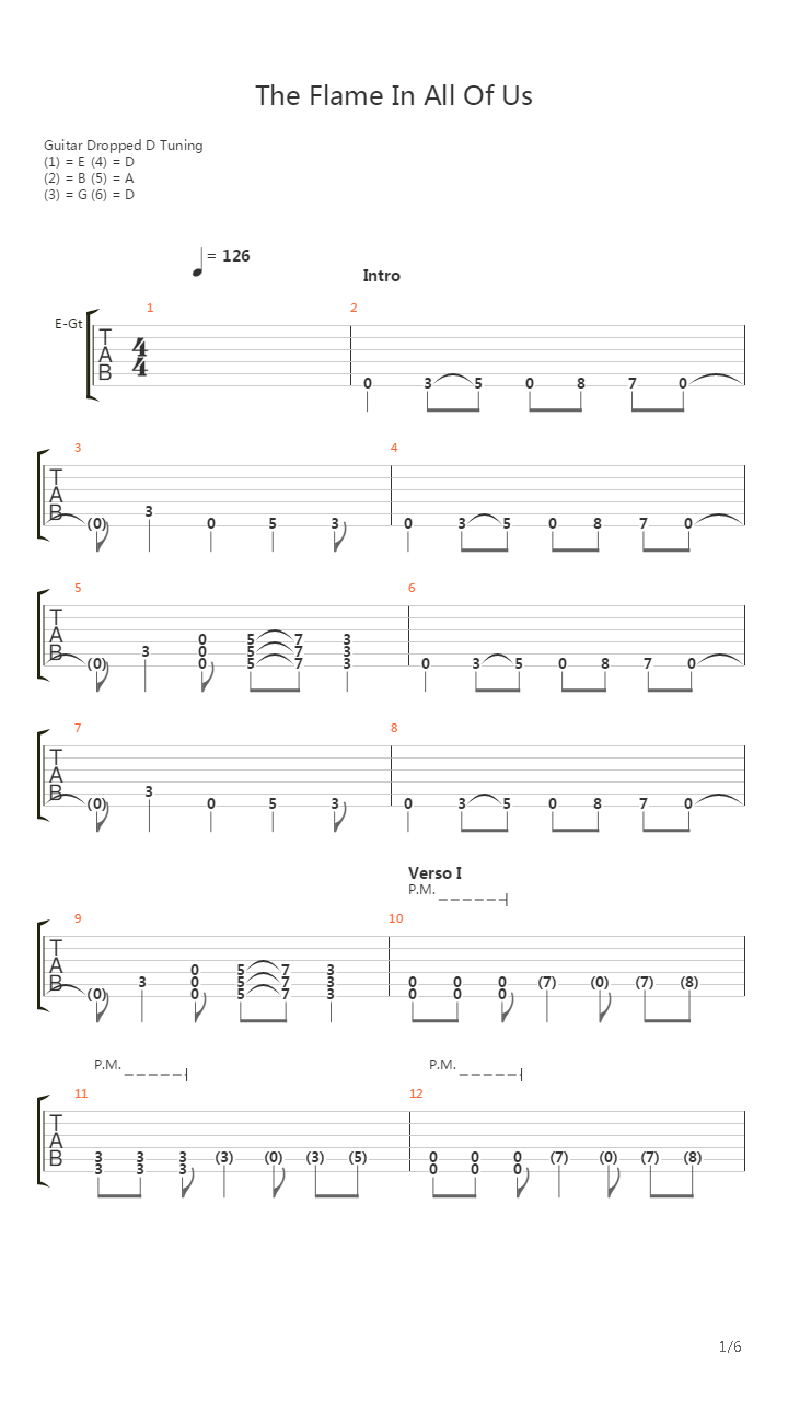 The Flame In All Of Us吉他谱