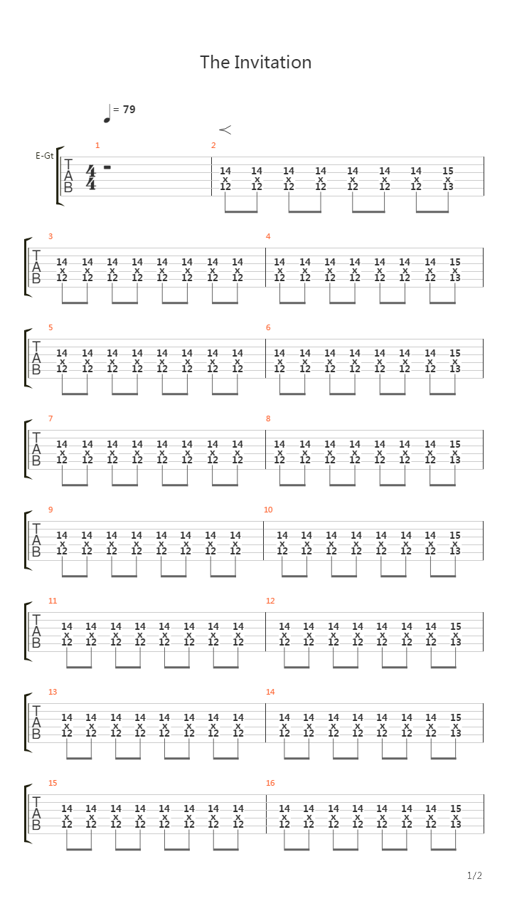 The Invitation吉他谱