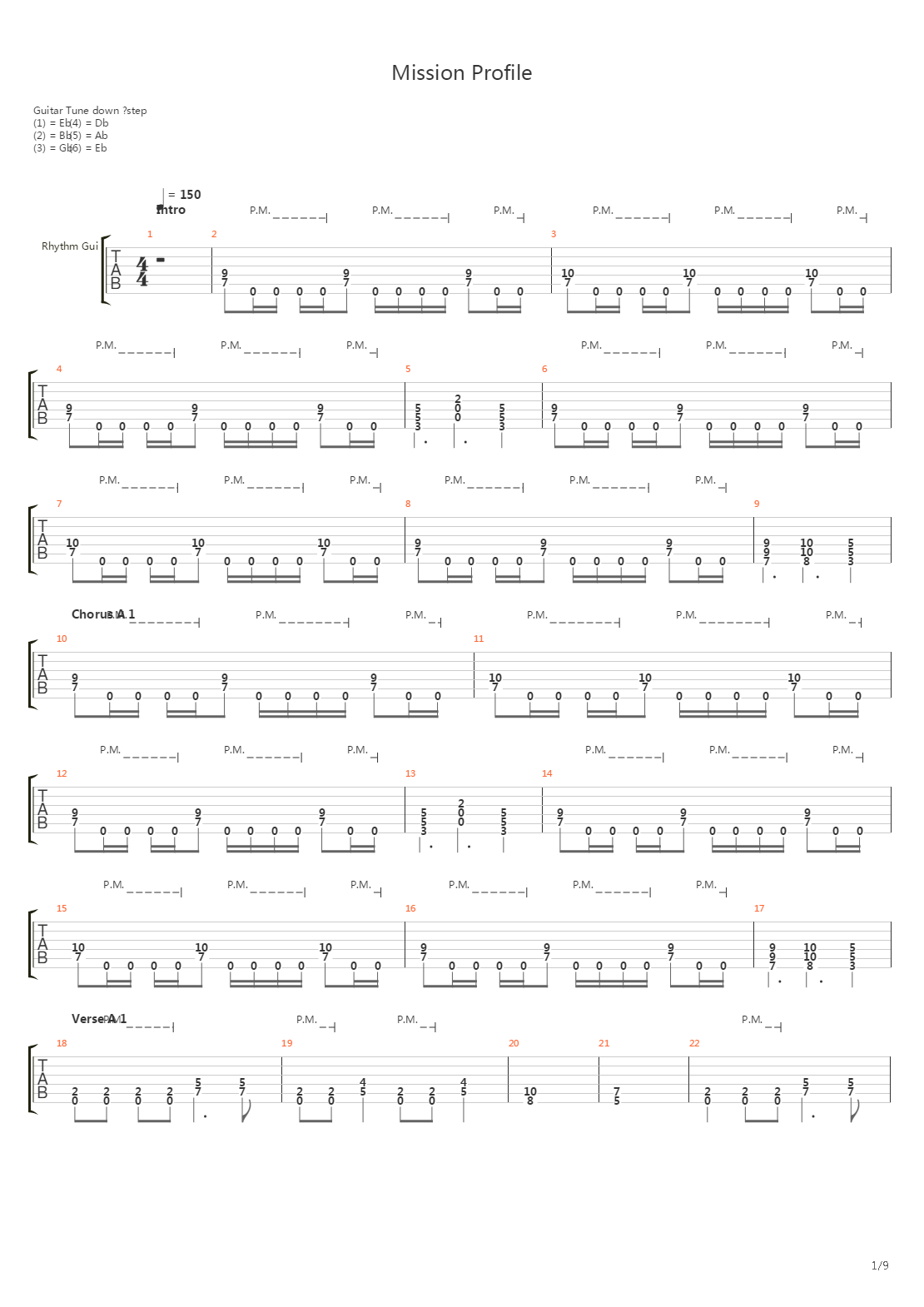 Mission Profile吉他谱