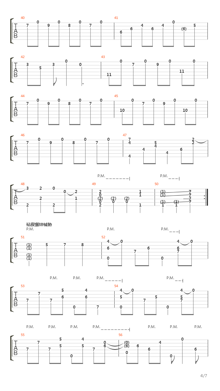 The Bug吉他谱