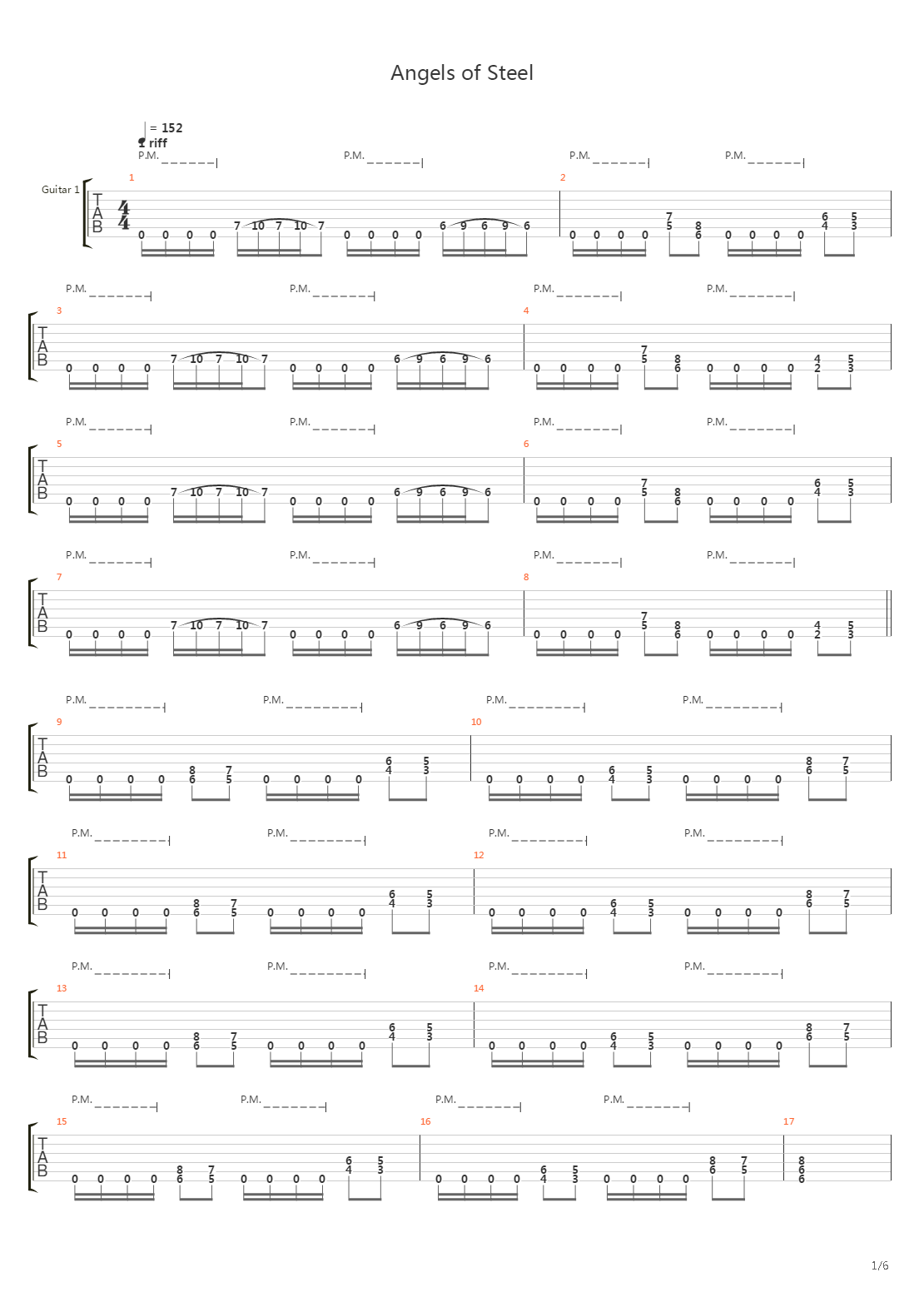 Angels Of Steel吉他谱