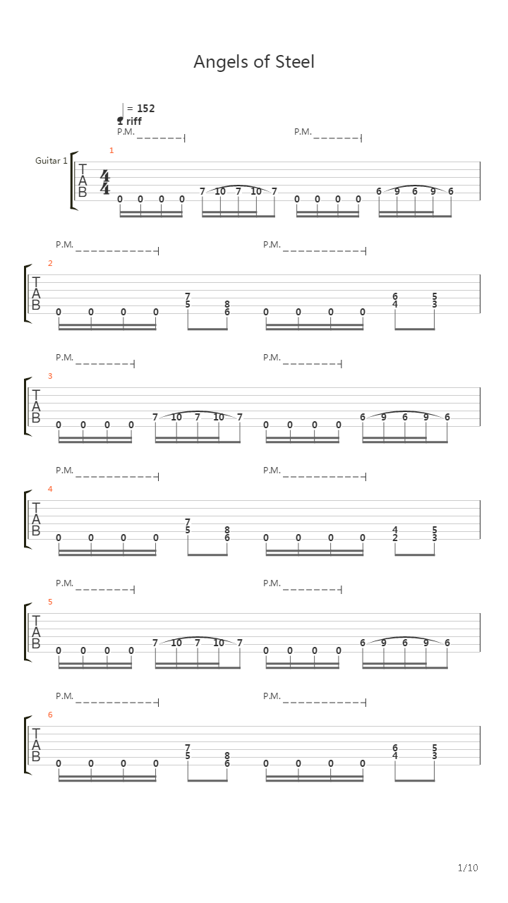 Angels Of Steel吉他谱