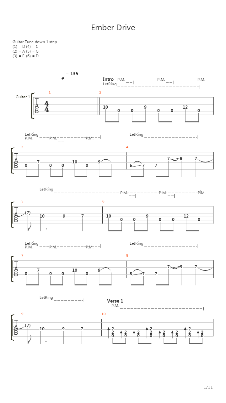 Ember Drive吉他谱
