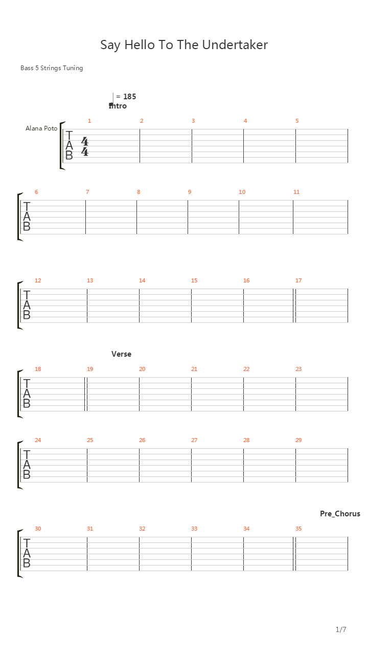 Say Hello To The Undertaker吉他谱