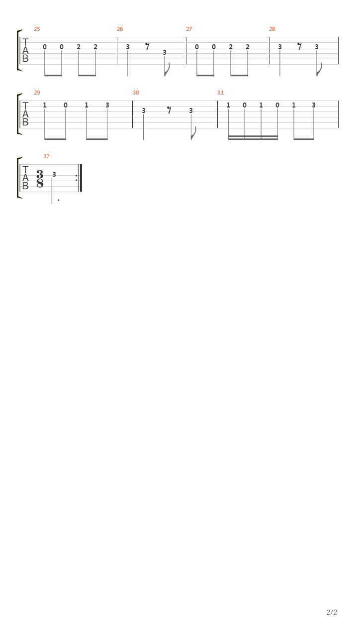 Allegro In B-Flat Major Kv 3吉他谱