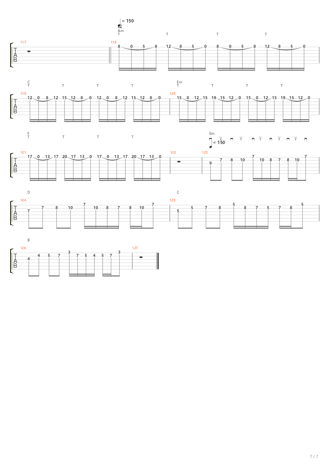 地狱训练 第五册 全章节精编GTP STAGE 1 [精品] （本网首发）吉他谱