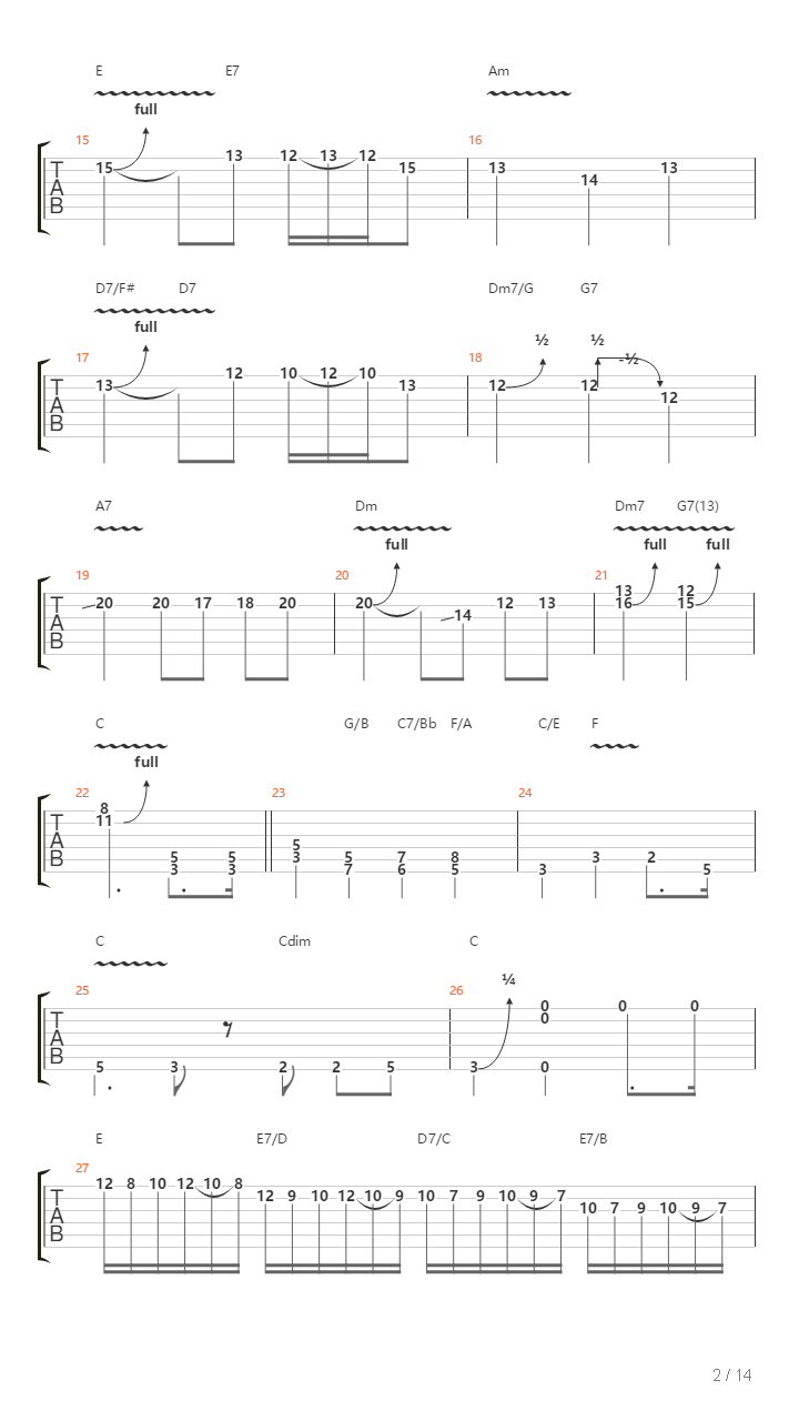 地狱训练 第五册 全章节精编GTP STAGE 1 [精品] （本网首发）吉他谱