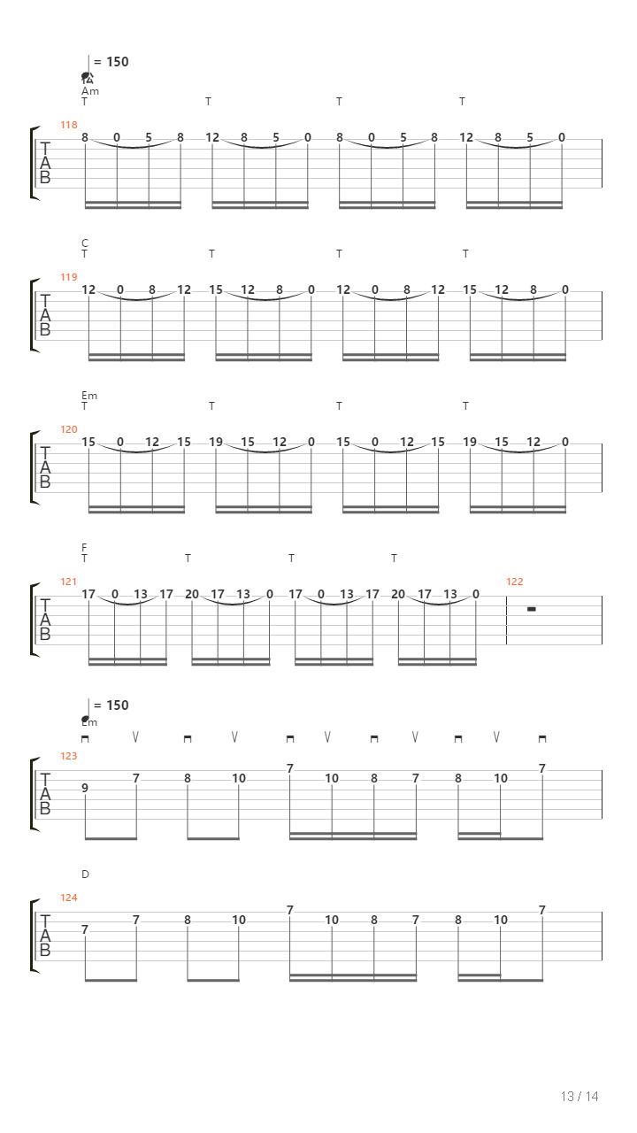 地狱训练 第五册 全章节精编GTP STAGE 1 [精品] （本网首发）吉他谱