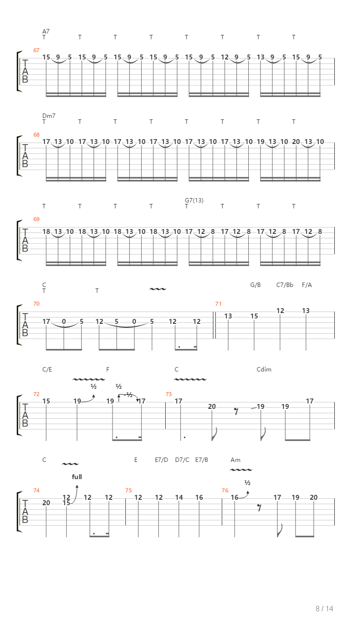 地狱训练 第五册 全章节精编GTP STAGE 1 [精品] （本网首发）吉他谱