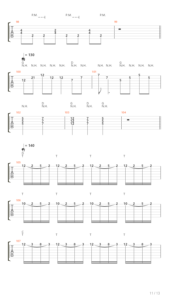 地狱训练 第五册 全章节精编GTP STAGE 3 [精品] （本网首发）吉他谱