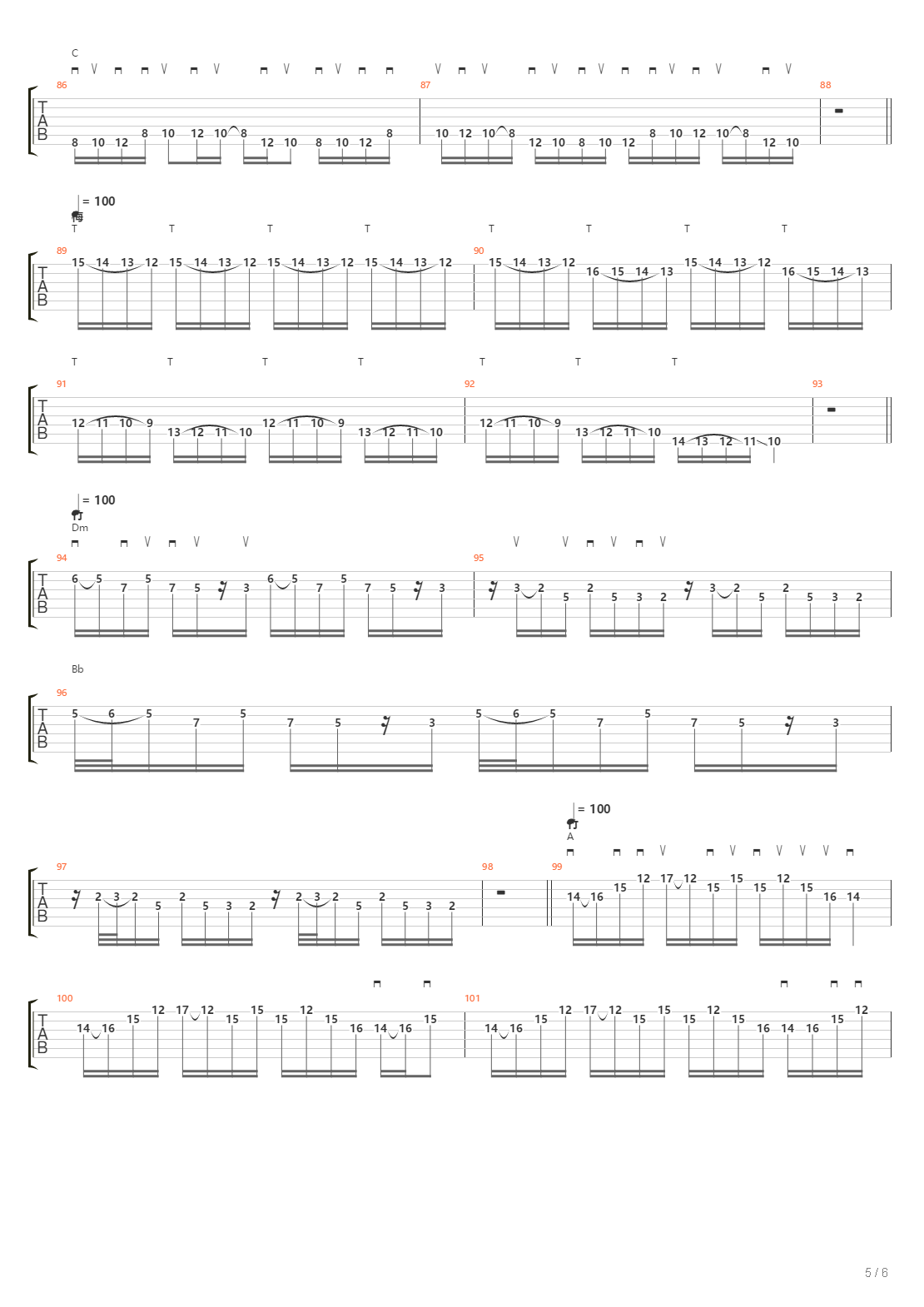 地狱训练 第五册 全章节精编GTP STAGE 4 [精品] （本网首发）吉他谱