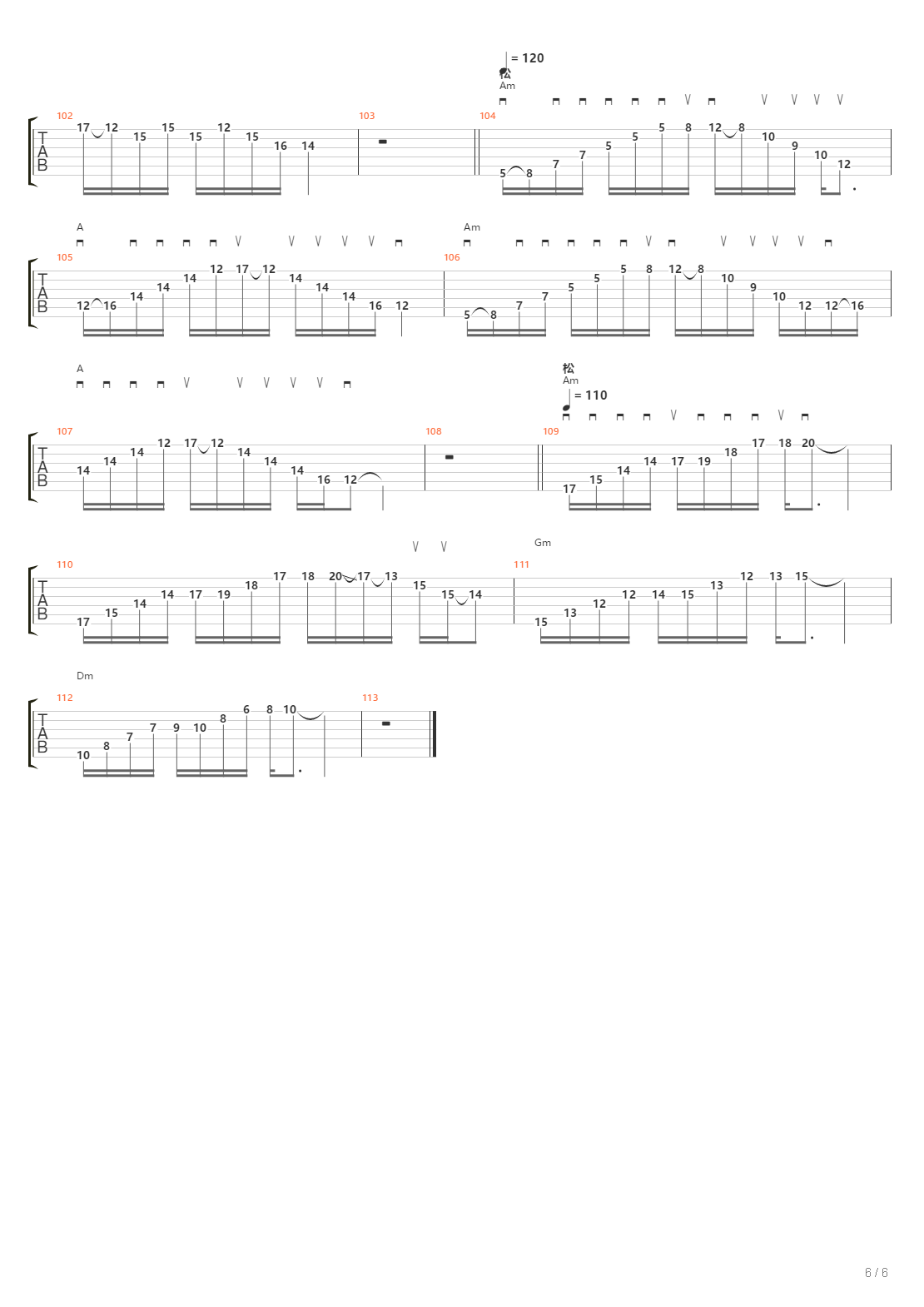 地狱训练 第五册 全章节精编GTP STAGE 4 [精品] （本网首发）吉他谱