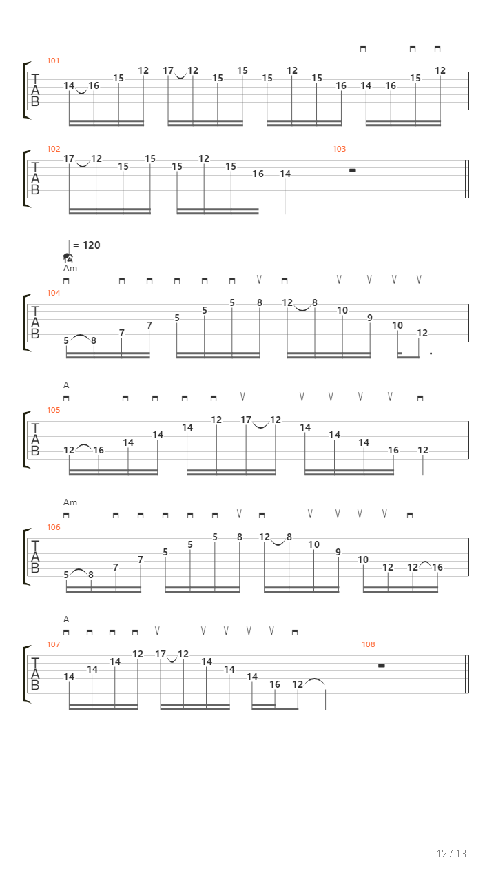 地狱训练 第五册 全章节精编GTP STAGE 4 [精品] （本网首发）吉他谱