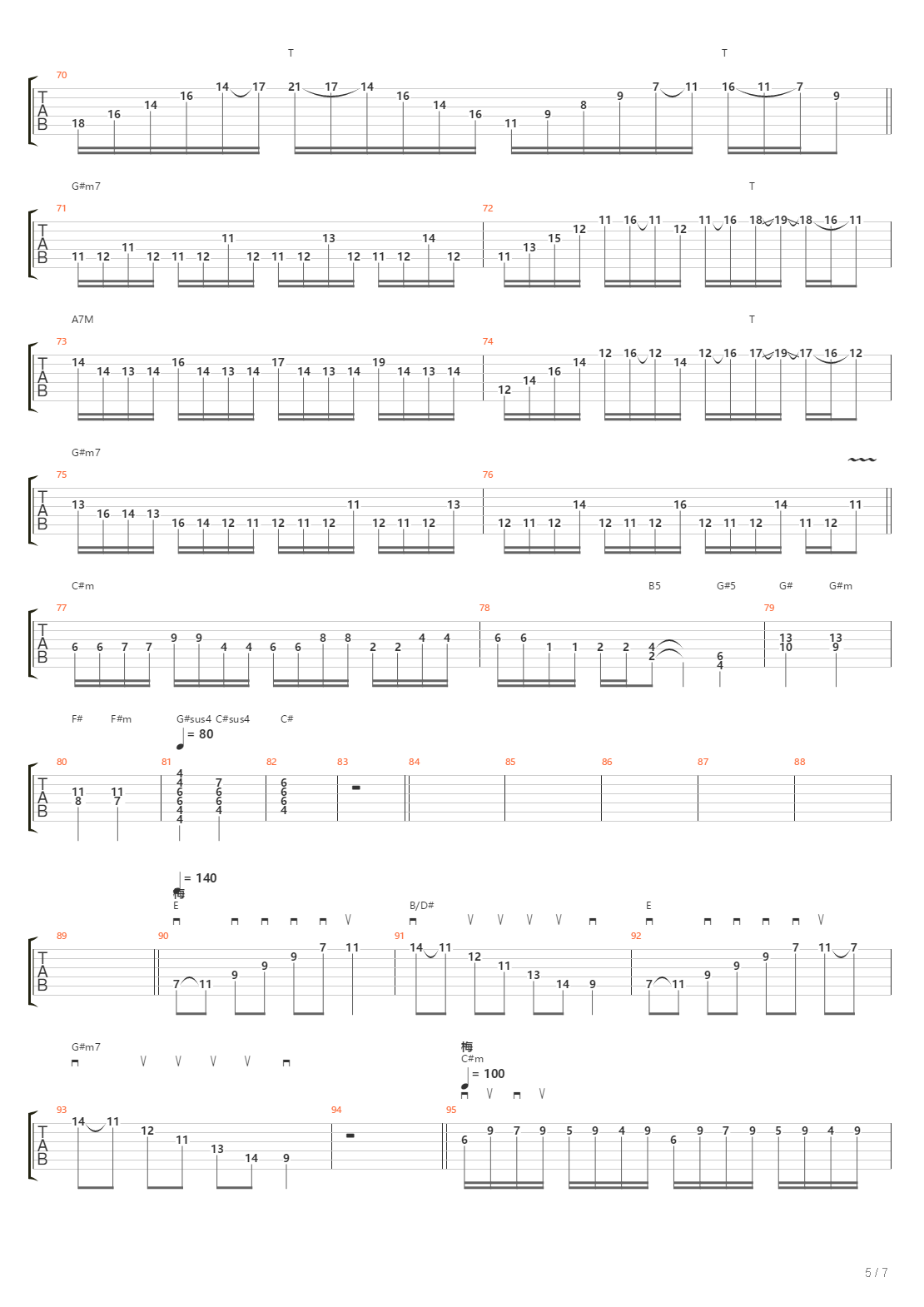 地狱训练 第五册 全章节精编GTP STAGE 6 [精品] （本网首发）吉他谱