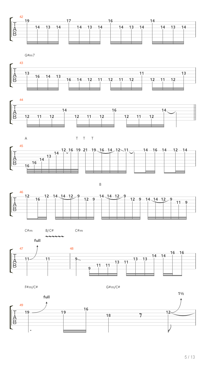 地狱训练 第五册 全章节精编GTP STAGE 6 [精品] （本网首发）吉他谱