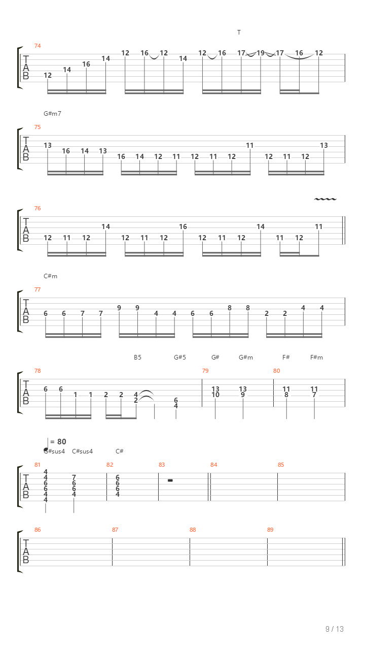 地狱训练 第五册 全章节精编GTP STAGE 6 [精品] （本网首发）吉他谱