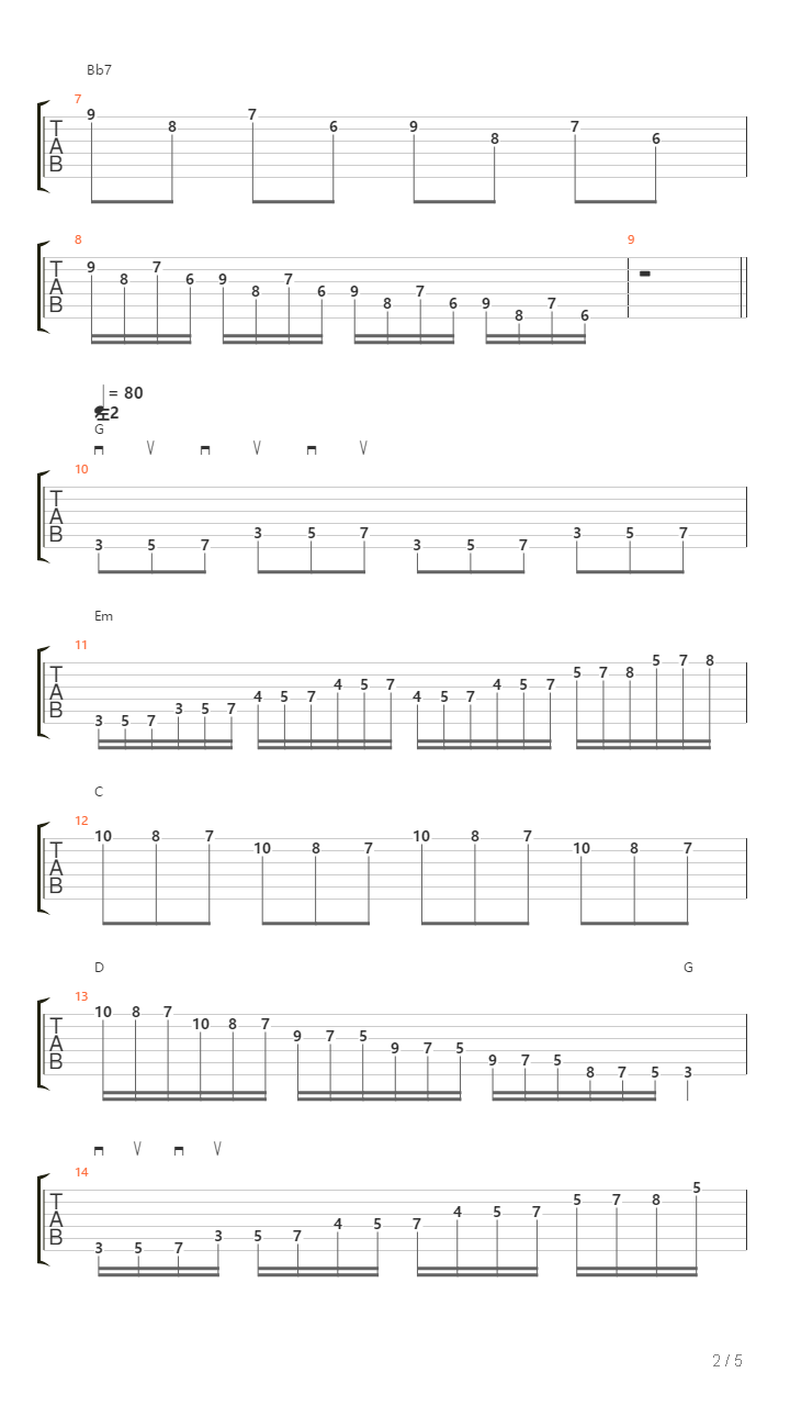 地狱训练 第五册 全章节精编GTP 地獄の予習 [精品] （本网首发）吉他谱