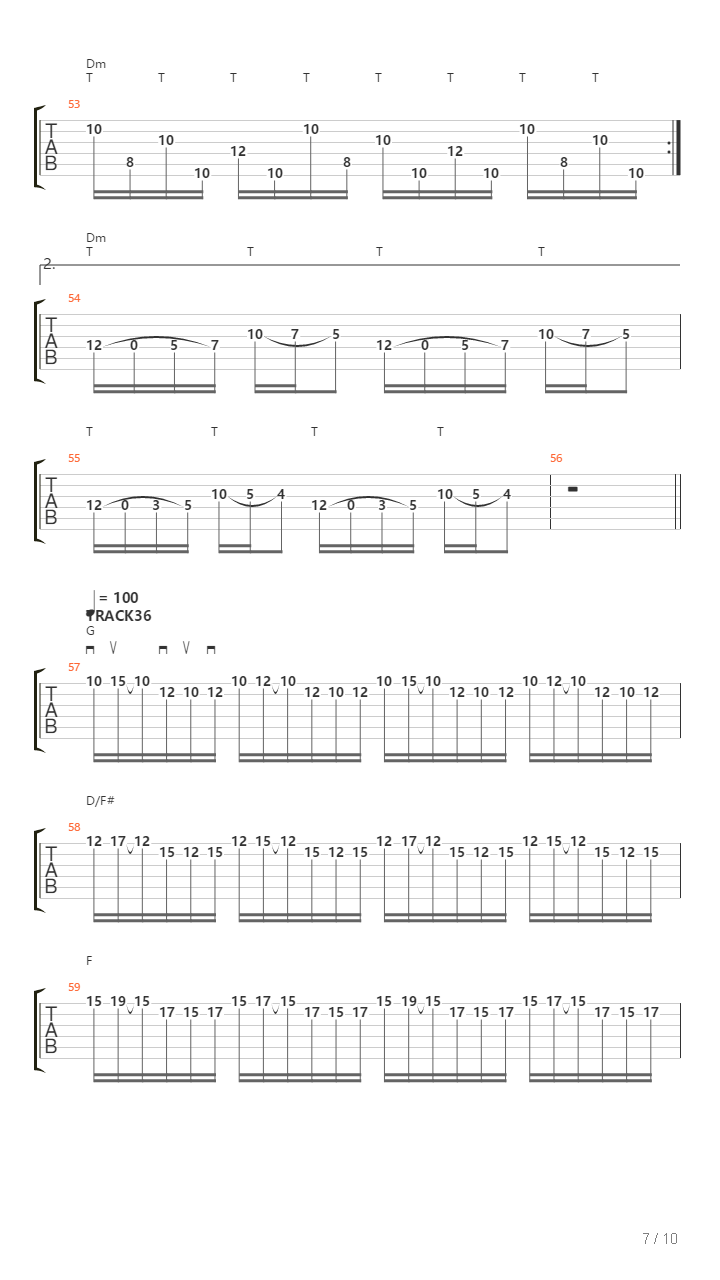 地狱训练 第八册 全章节精编GTP 第五章 [精品]（本网首发）吉他谱