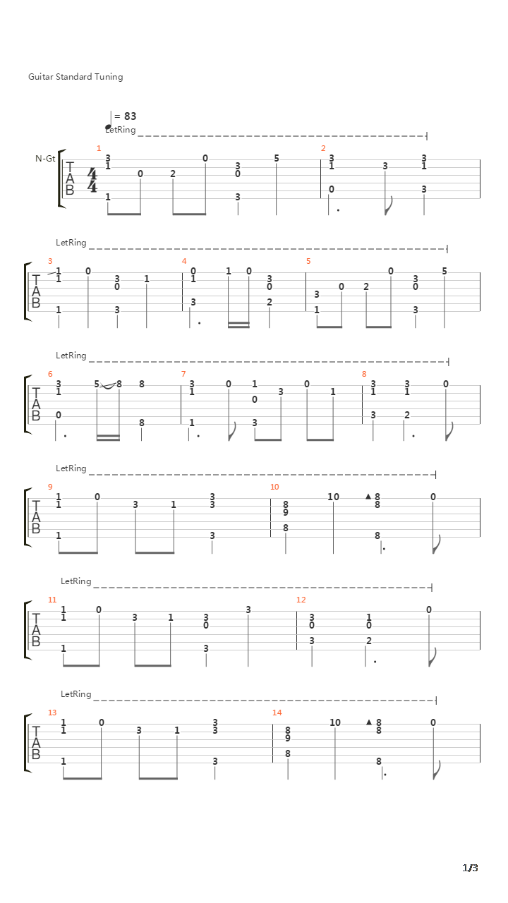 奥寺先輩のテーマ（动画电影《你的名字。》插曲）吉他谱