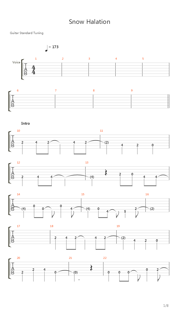 Snow halation(全乐器版)吉他谱