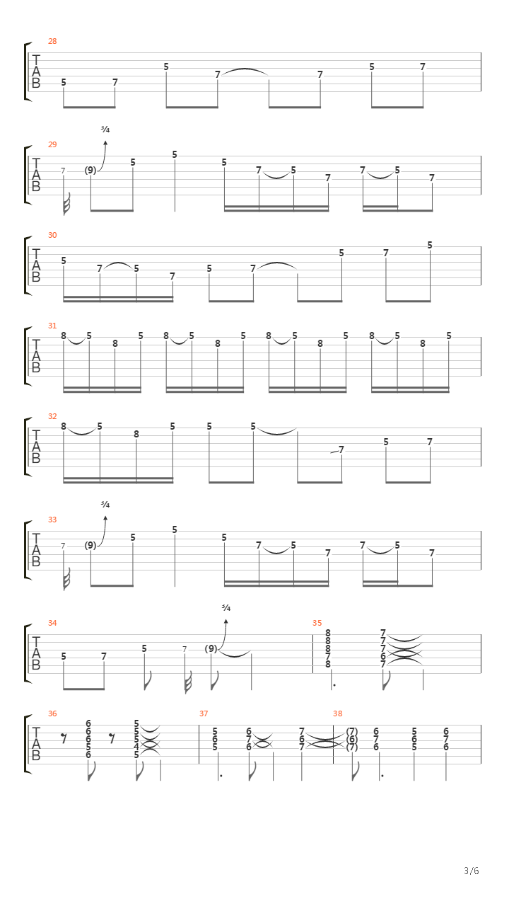 【总谱】Bonzo（solo自扒）吉他谱