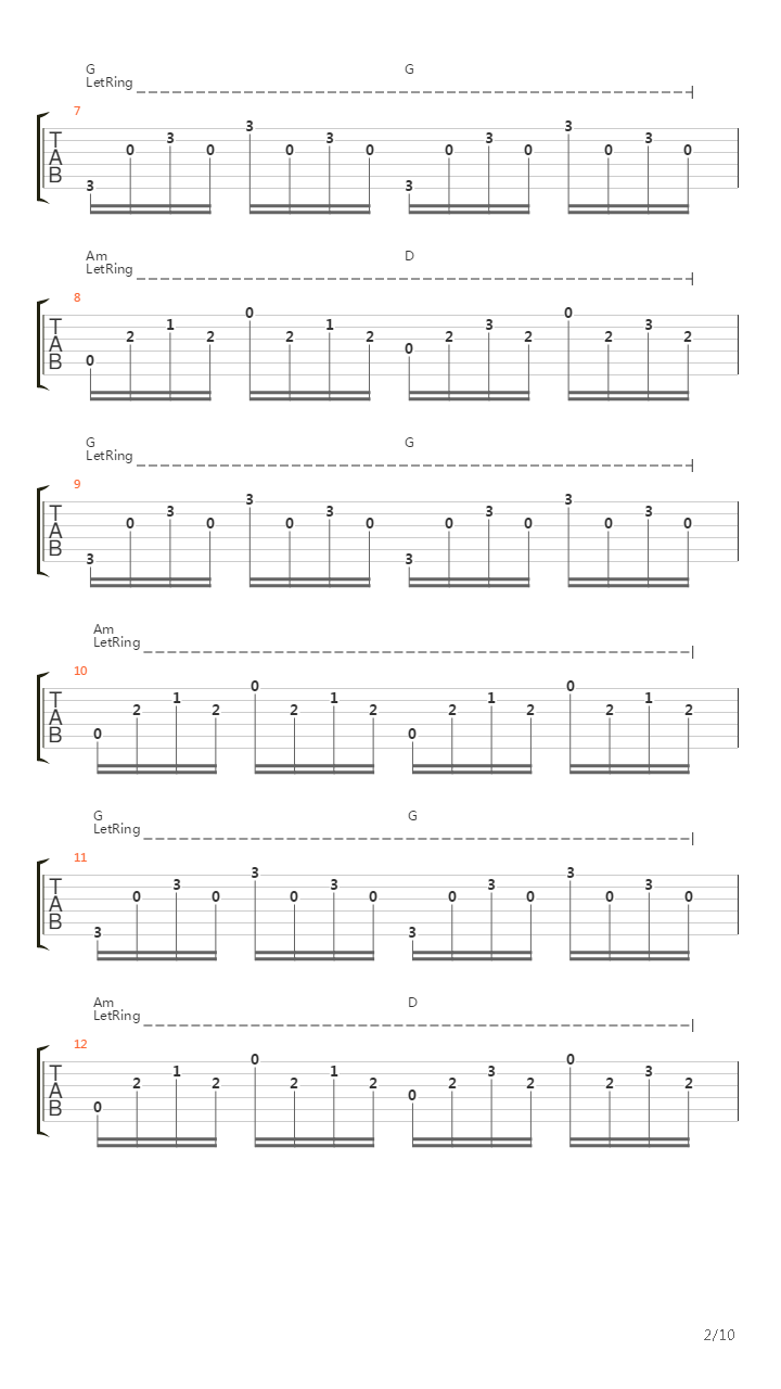 河流吉他谱