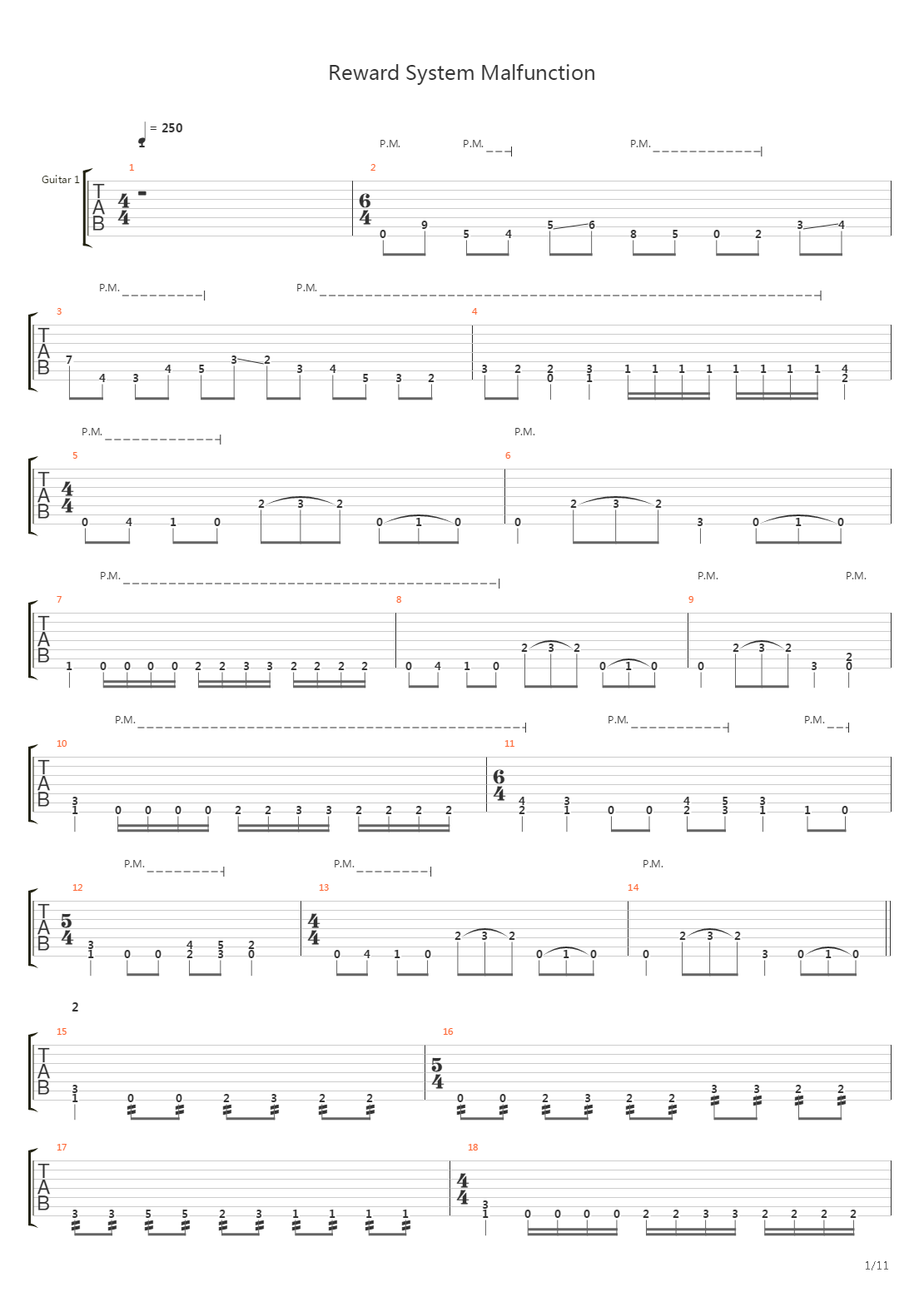 Reward System Malfunction吉他谱