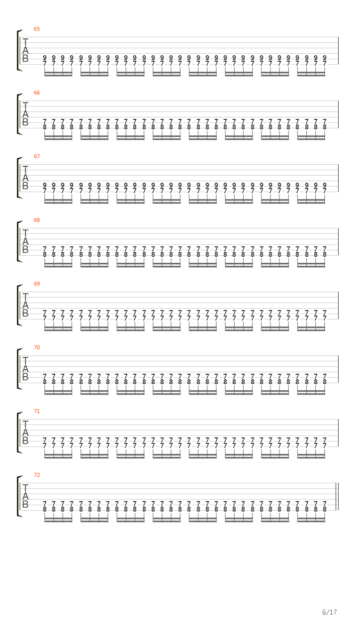 Into The Painted Grey吉他谱