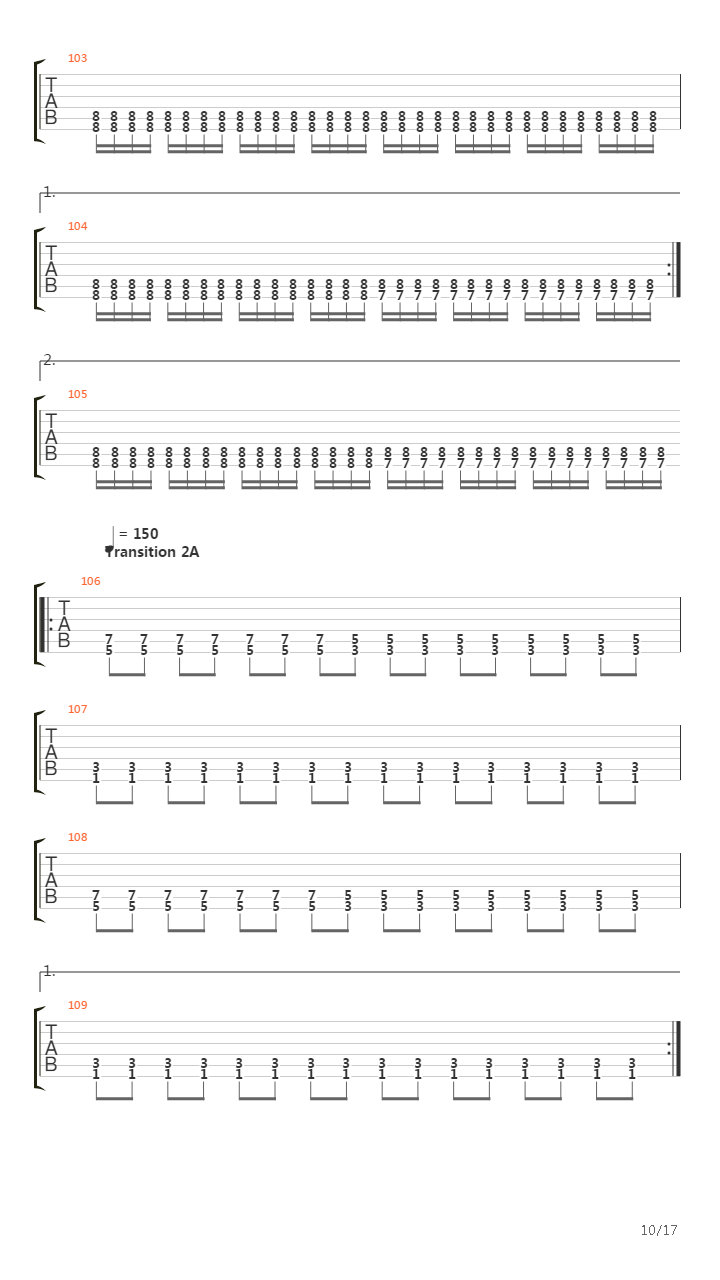 Into The Painted Grey吉他谱