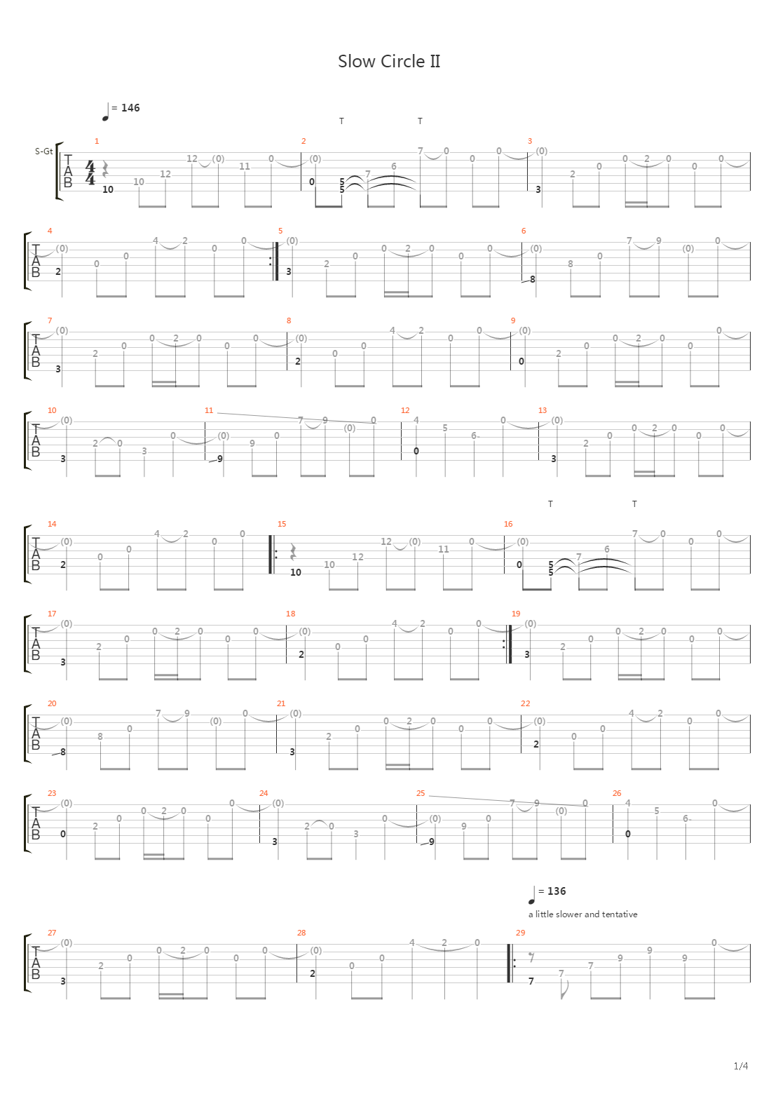Slow Circle Ii吉他谱