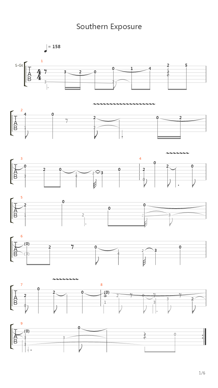 Southern Exposure吉他谱