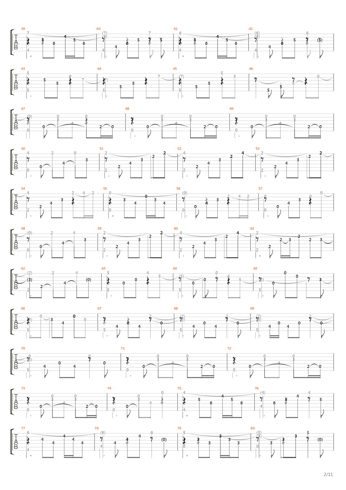 Turning Turning Back吉他谱