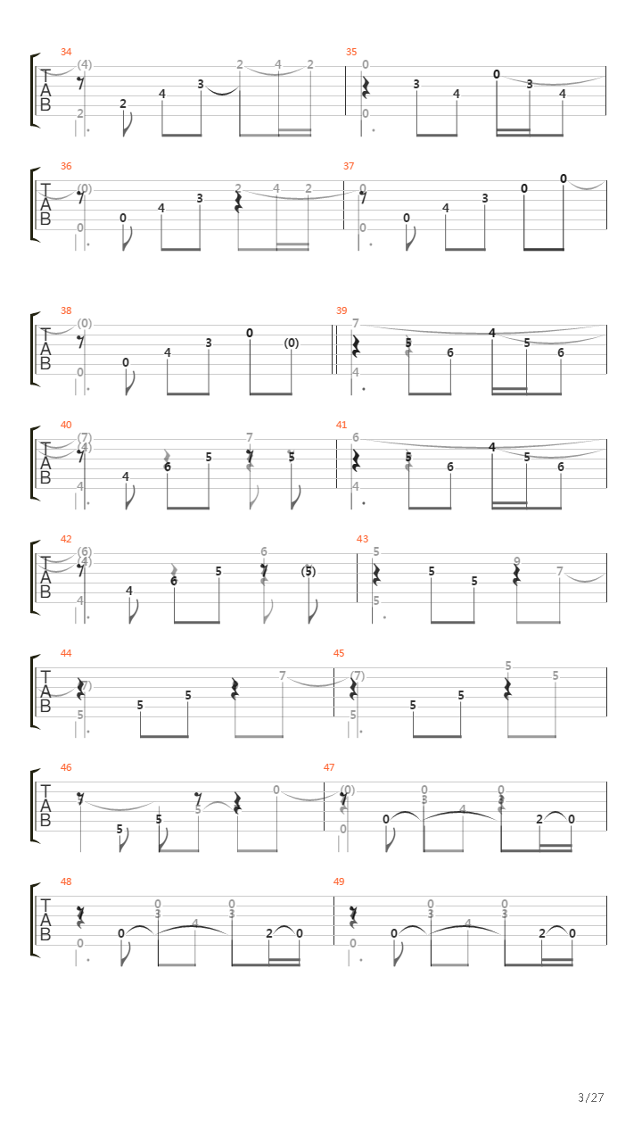 Turning Turning Back吉他谱