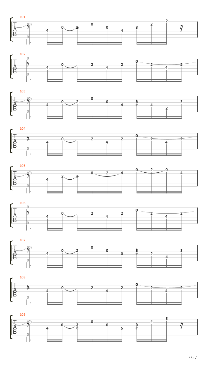 Turning Turning Back吉他谱